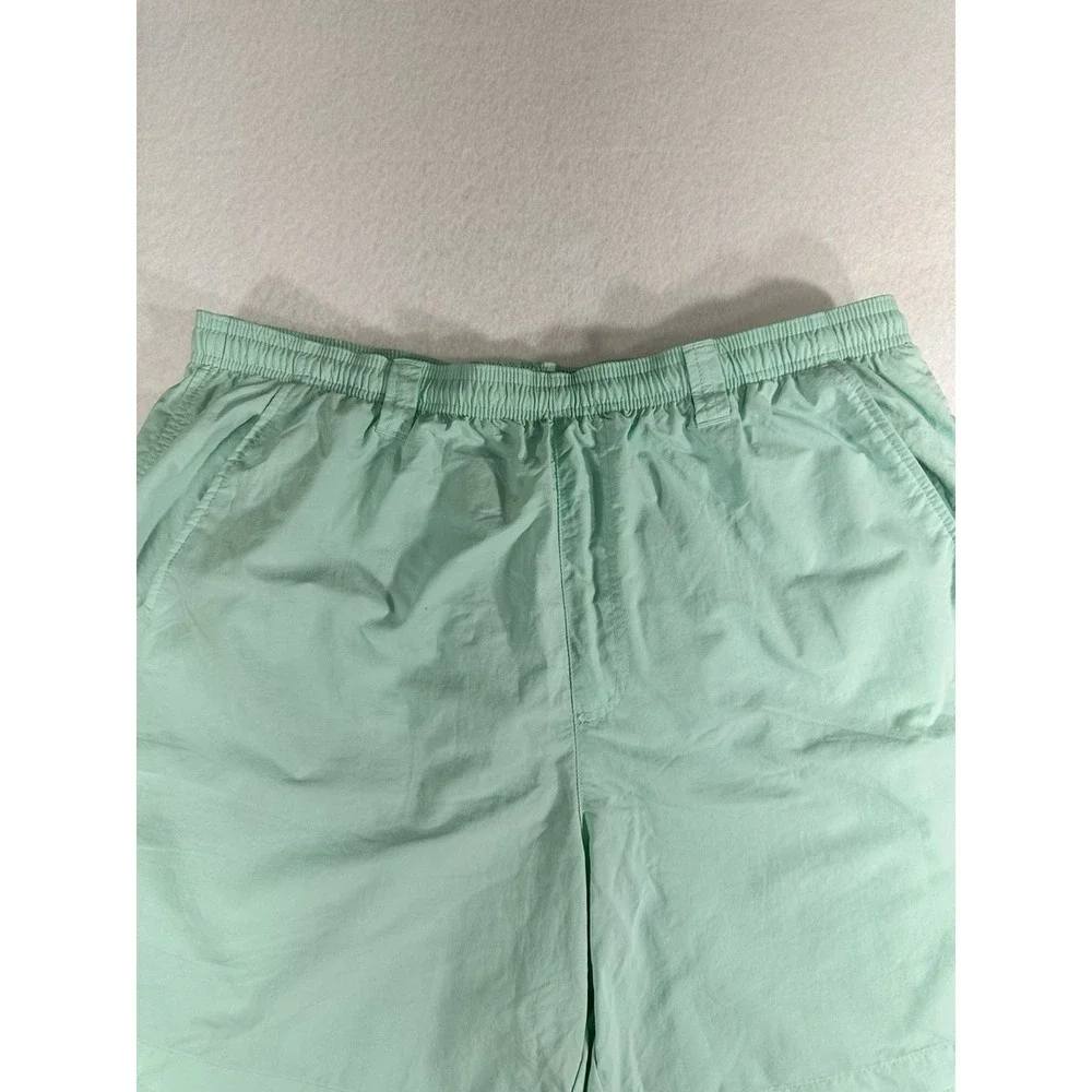 Columbia PFG Omni-Shade Men's Green Swim Shorts L Mesh Lined Drawstring Pocket